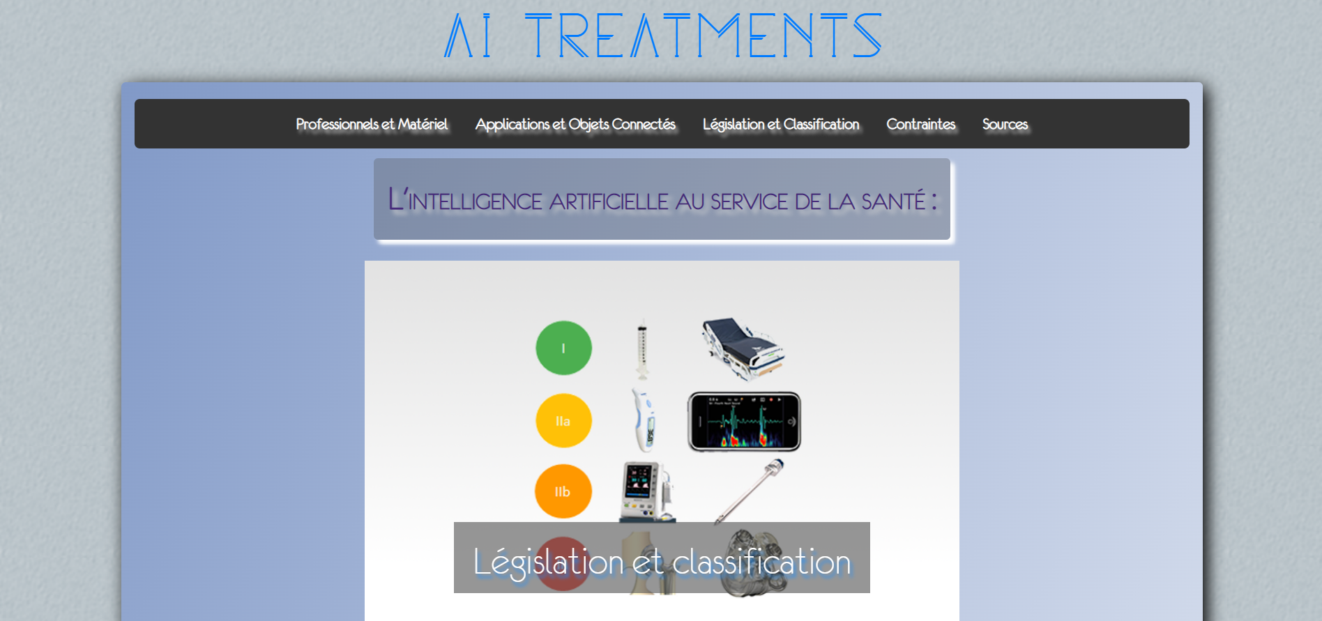 Notre page d'accueil