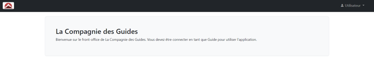 Image de la vue d'un utilisateur lambda non connecté